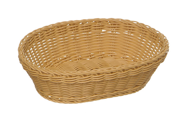Basket -PROFI LINE- 32 x 23 cm, h: 7 cm polypropylene, light beige