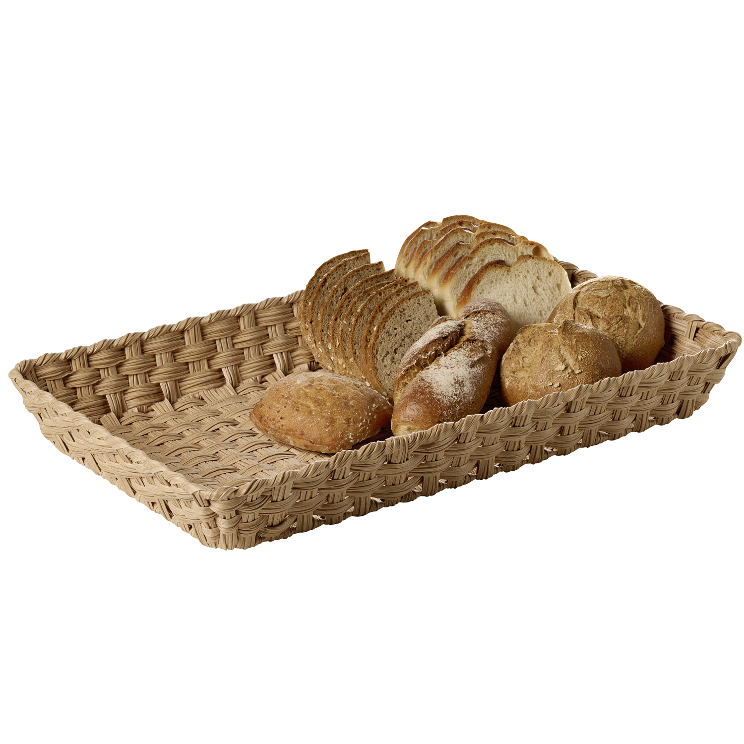 košík TWIRL GN 1/1, polypropylen, hnědá, 53 x 32,5 cm, v. 6,5 cm