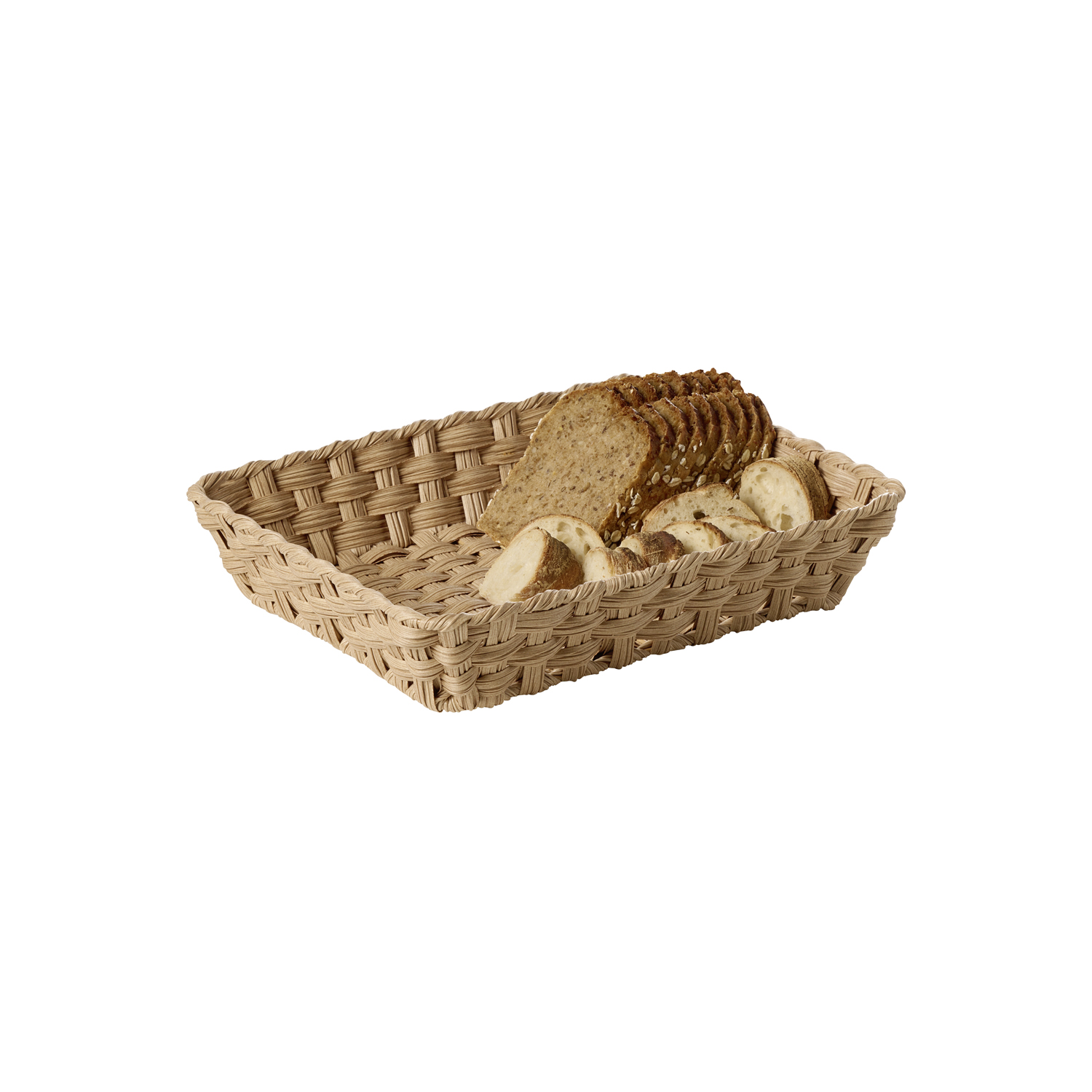 košík TWIRL GN 1/2, polypropylen, hnědá, 32,5 x 26,5 cm, v. 6,5 cm