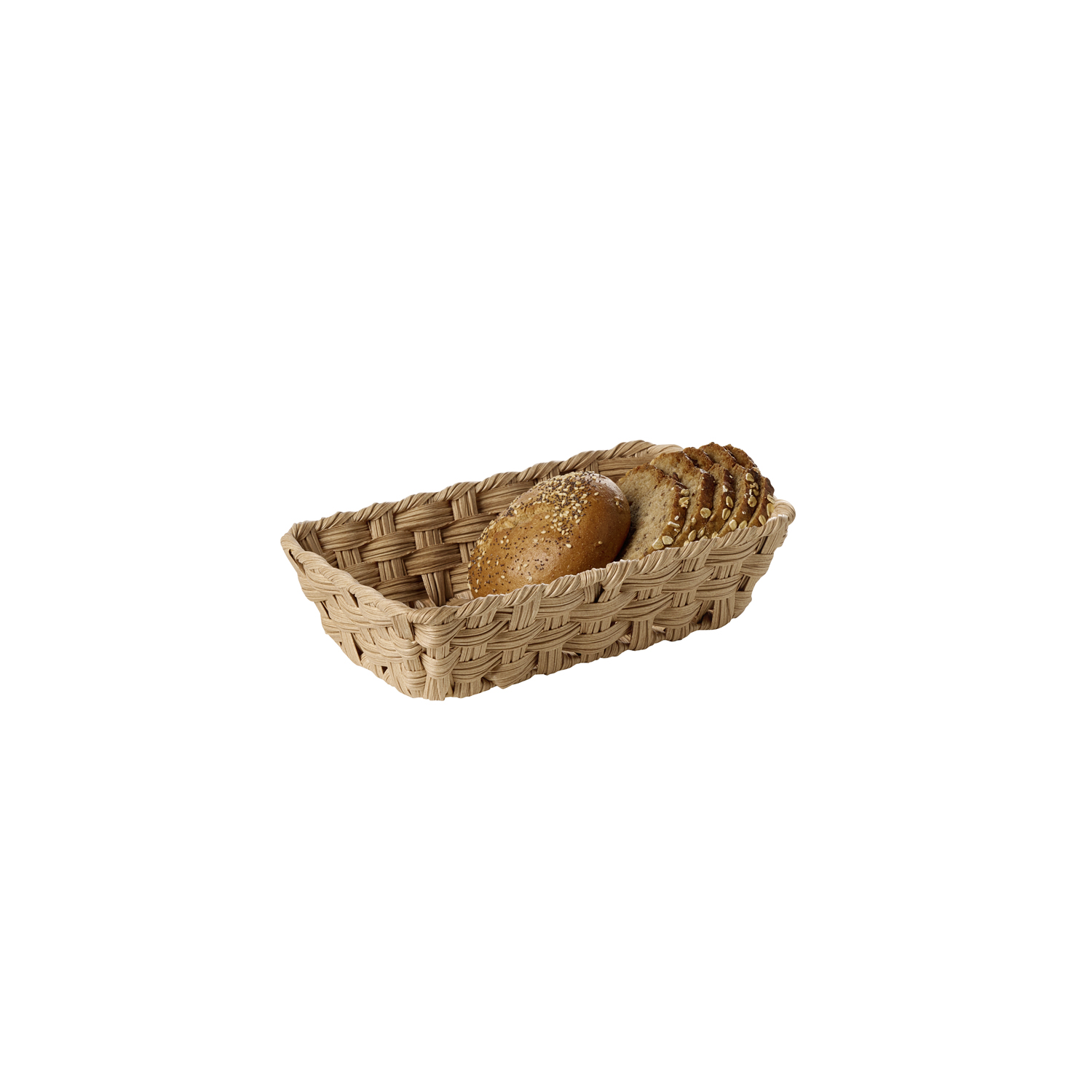 košík TWIRL GN 1/4, polypropylen, hnědá, 26,5 x 16,2 cm, v. 6,5 cm
