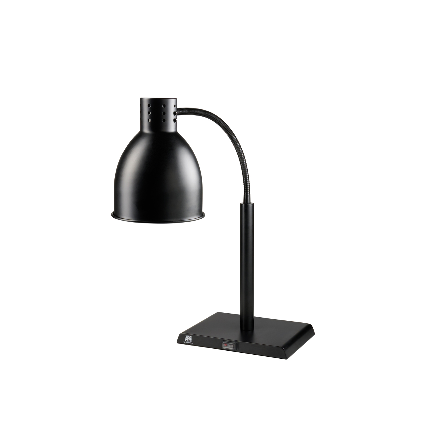lampa ohřevná, kov, černá, 27 x 20,5 cm, v. 68 cm