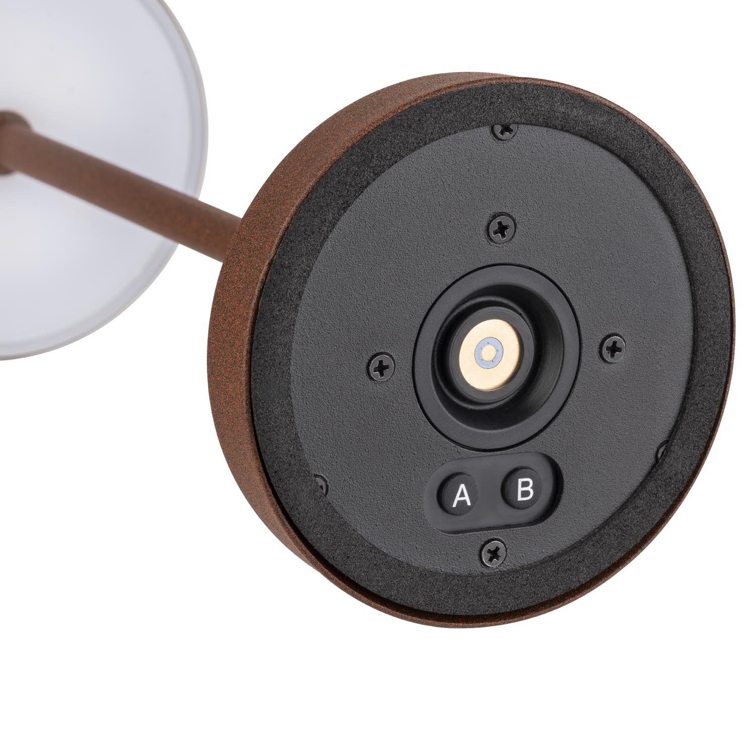 Table lamp -ALVA- O 8 cm, H: 20 cm metal, colour: rust-coloured 1x LED 1,0 W / 100 lm