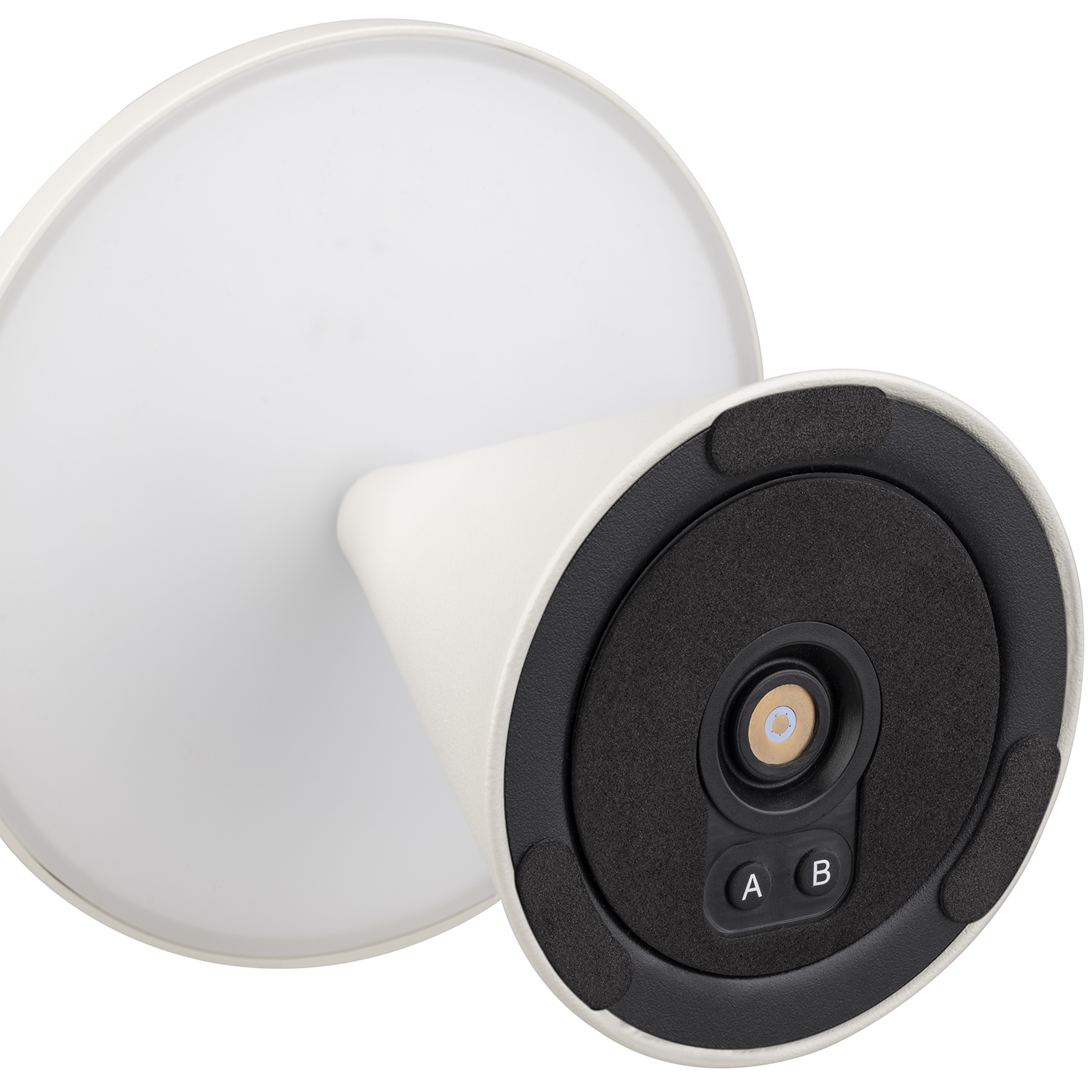 Table lamp -CONE MINI- O 13 cm, h: 11,5 cm metal, colour: whisper white 1x LED 1,0 W / 100 lm