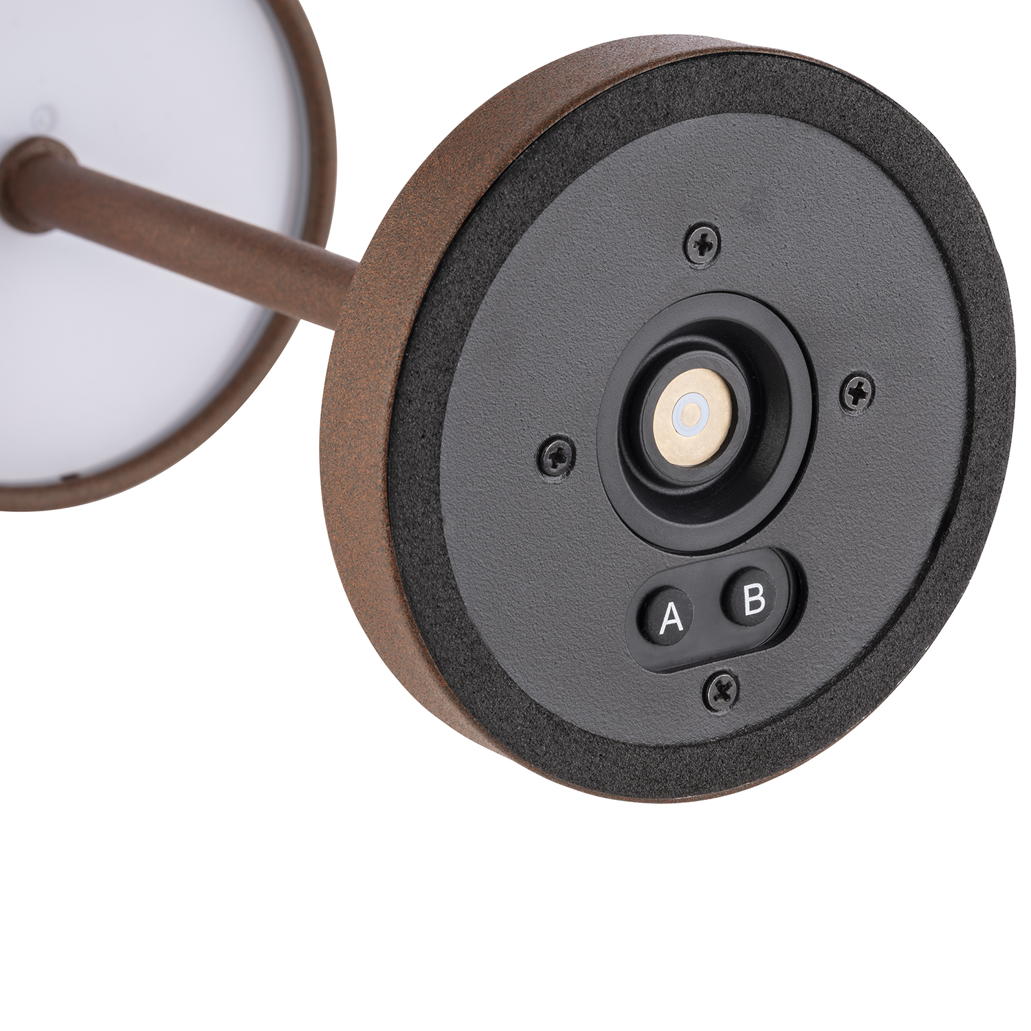 lampa stolní MERLE MICRO, kov, hnědá, pr. 8 cm, v. 20 cm