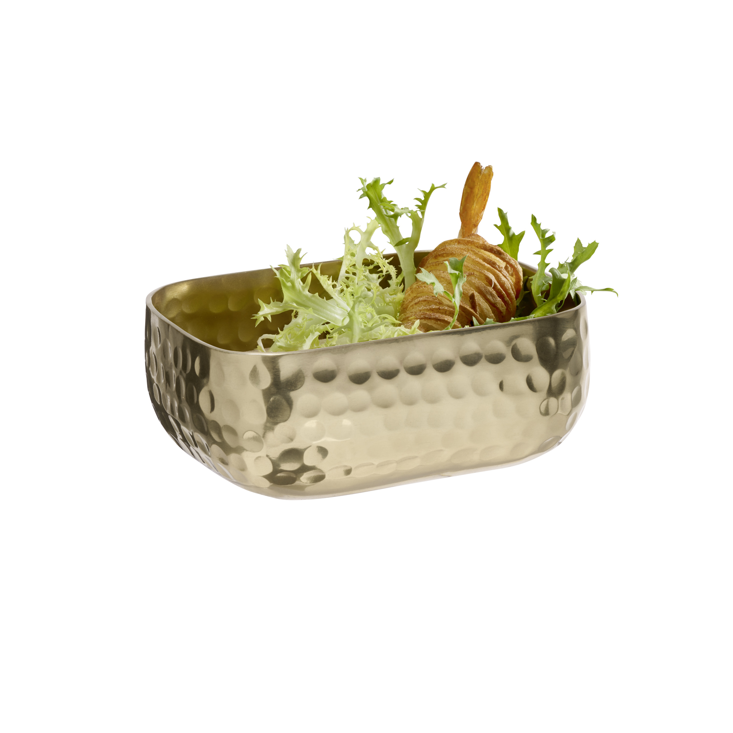 Bowl -CRAFT- 12 x 9,5 cm, h: 5 cm aluminium, gold look hammered surface