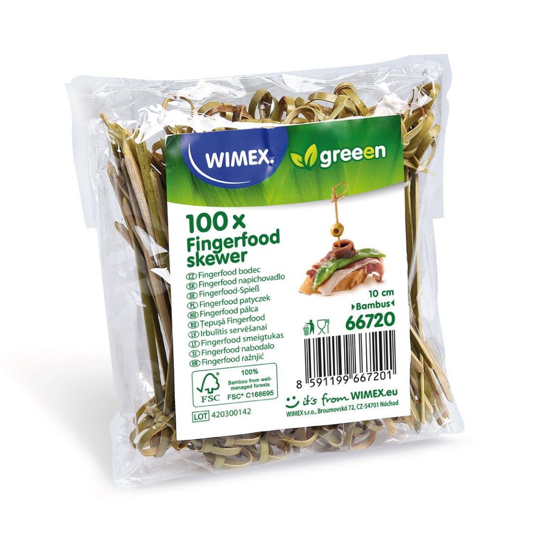 Bamboo fingerfood pick KNOT 10 cm 100 pcs