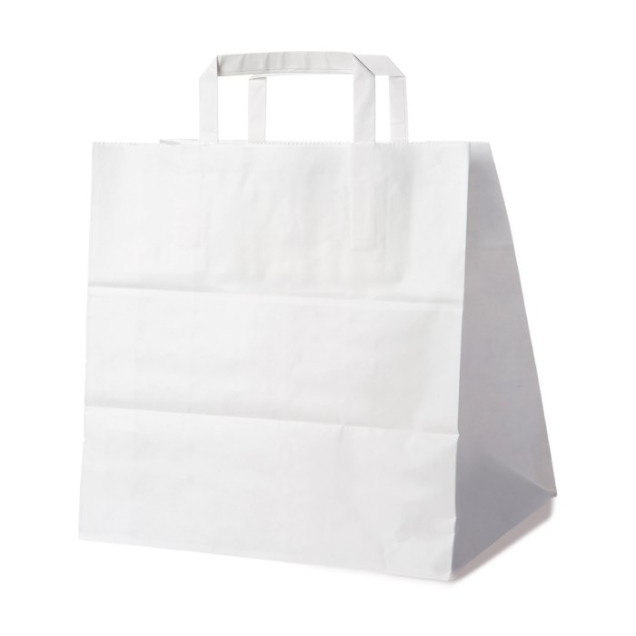 Papírová taška na menuboxy 320 x 210 x 330 mm / 50ks, bílá