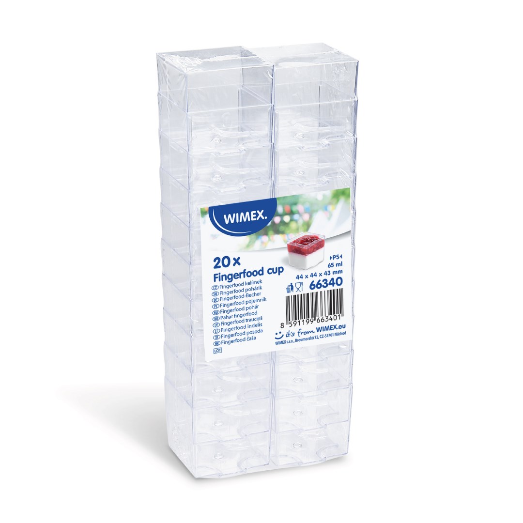 Fingerfood miska hranatá, čirá 65ml 20ks (PS)