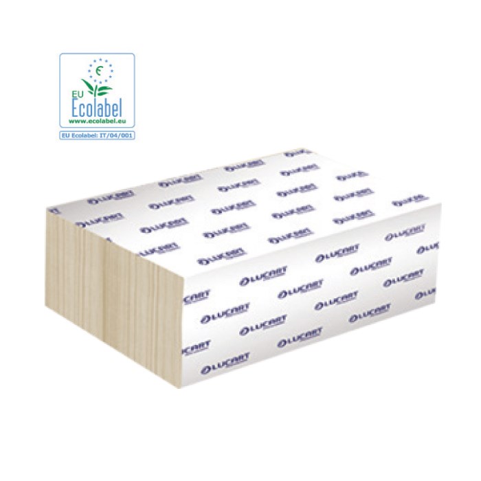 Papírové ručníky V, 2-vr., EcoNatural Lucart 3800 ks (21 x 25,3 cm)