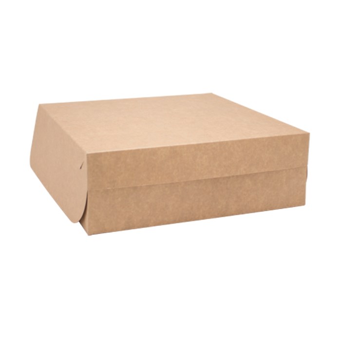 Papírová krabice na dort hnědá
