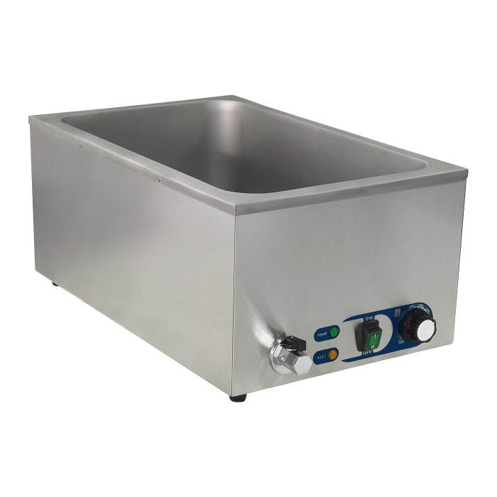Ohřívací vana / vodní lázeň s výpustí, GN 1/1 - 150 mm