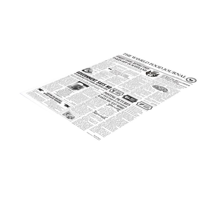 Papír na snack - motiv noviny z nepromastitelného papíru, 500 ks