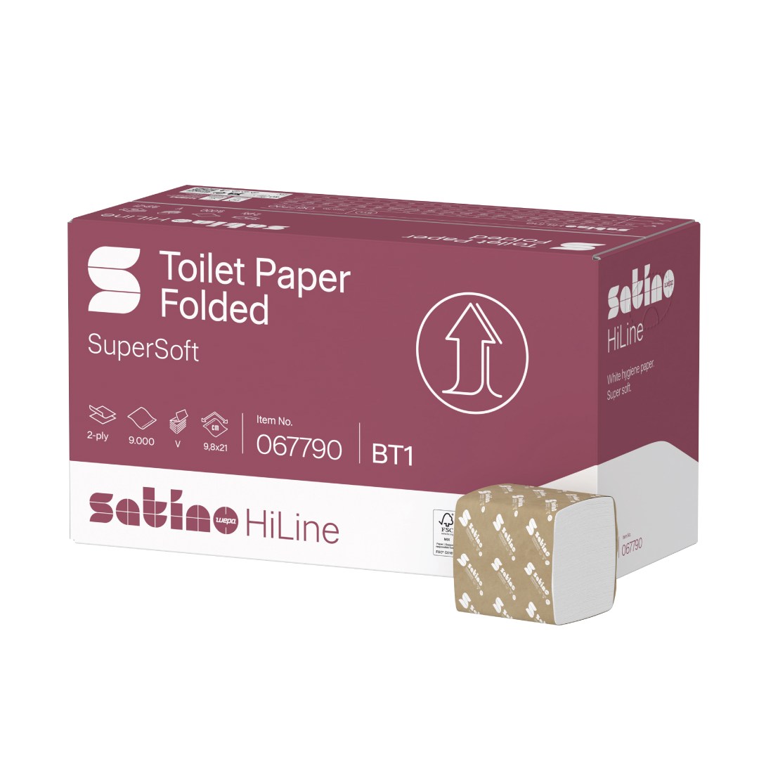 toal.pap.2vr. skládaný bílý HiLine/Prestige 30x300 ks 9,8x21 cm celulóza BT1