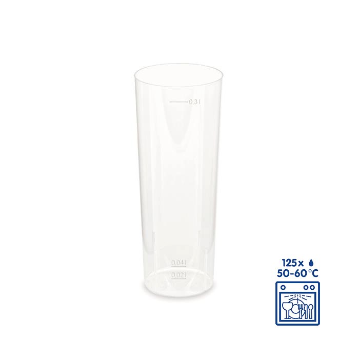 
Vratný plastový kelímek,
objem 300 ml,
cejch na 2 a 4 cl,
balení 10 ks,
materiál polypropylen.
