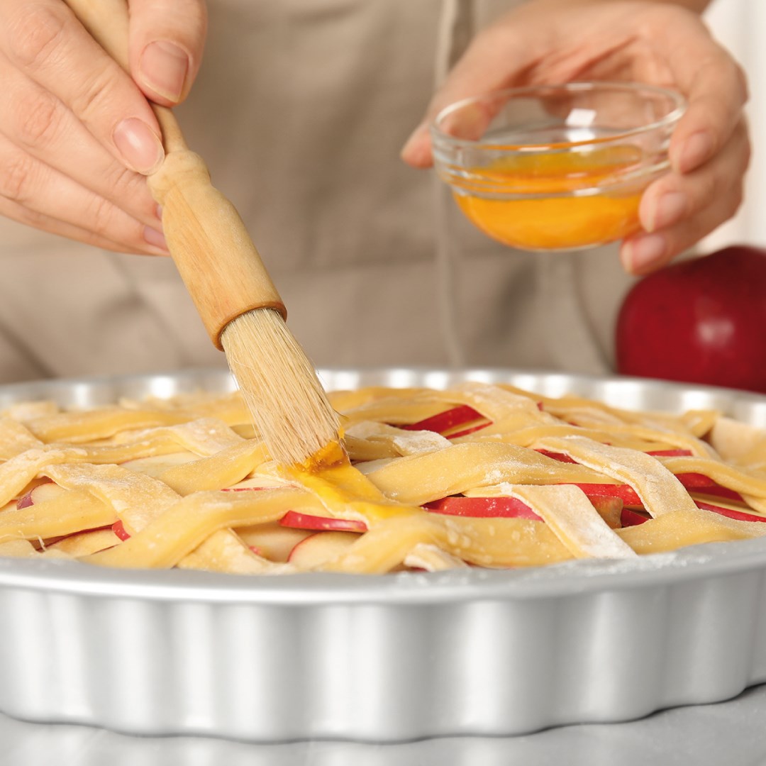 Potravinový štětec, kulatý, dřevo