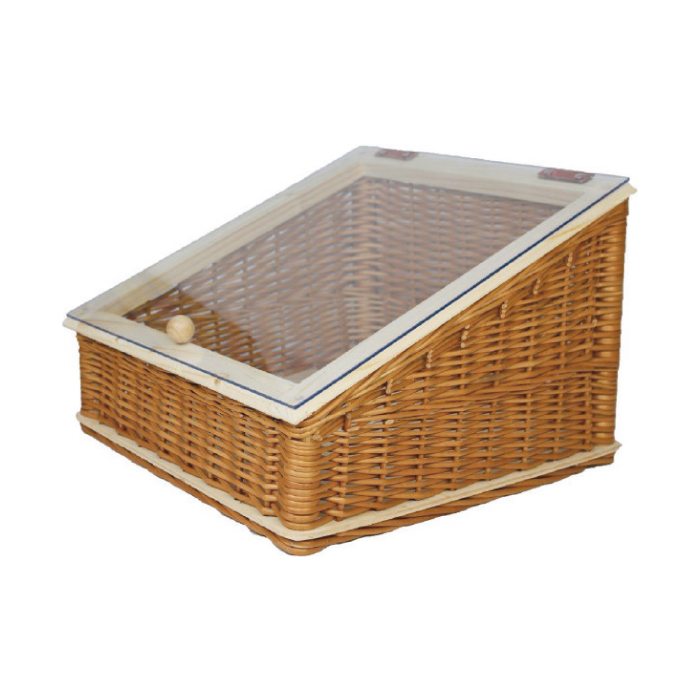 koš pultový 50x50x20/30cm s plexi poklopem