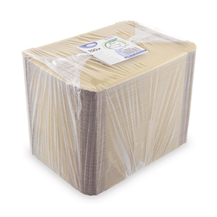 Papírové tácky 17 x 23 cm (č.6), hnědé, nepromastitelné 250 ks