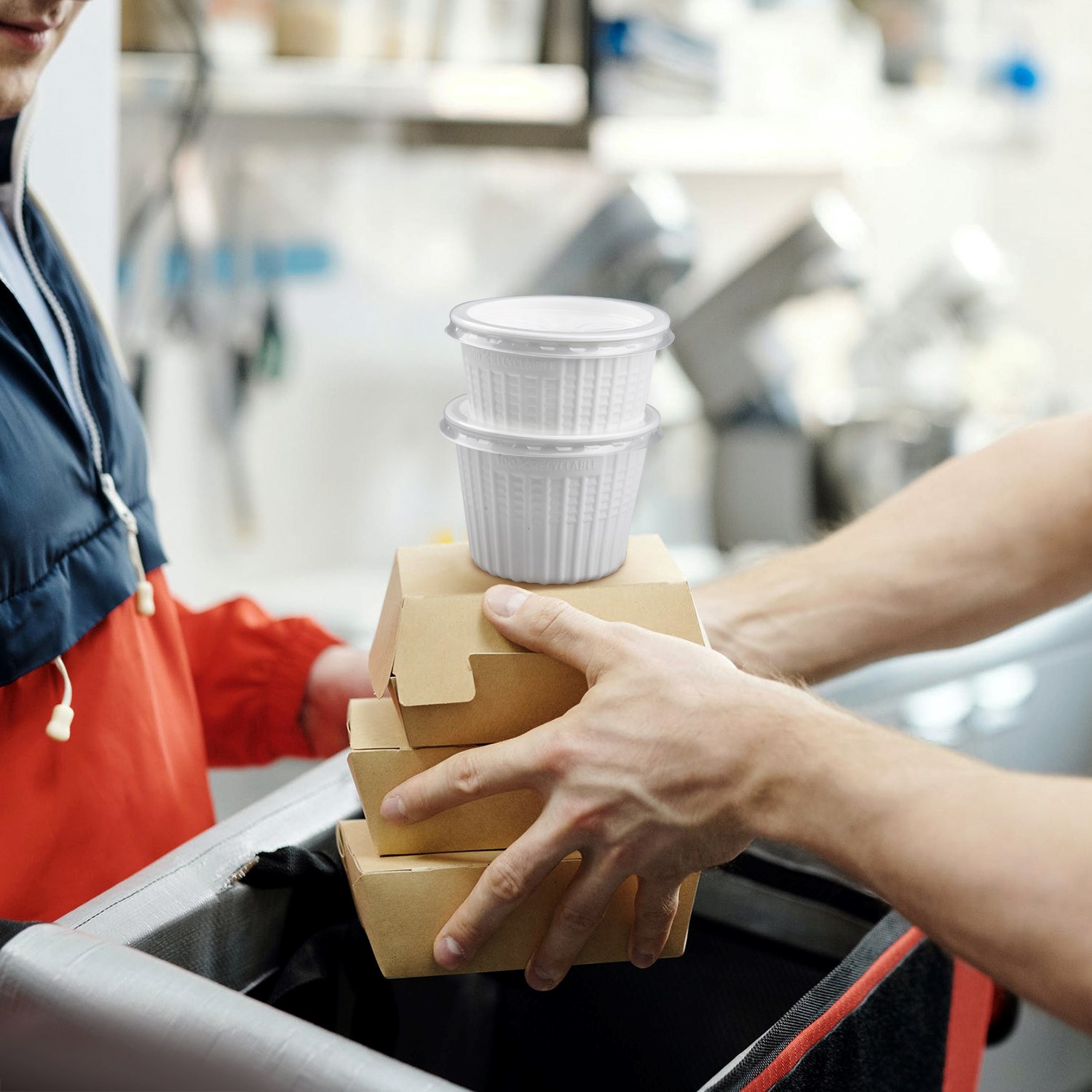 termo-miska "airpac" kulatá bílá 350 ml, pr. 11,5 cm /25 ks (XPP)