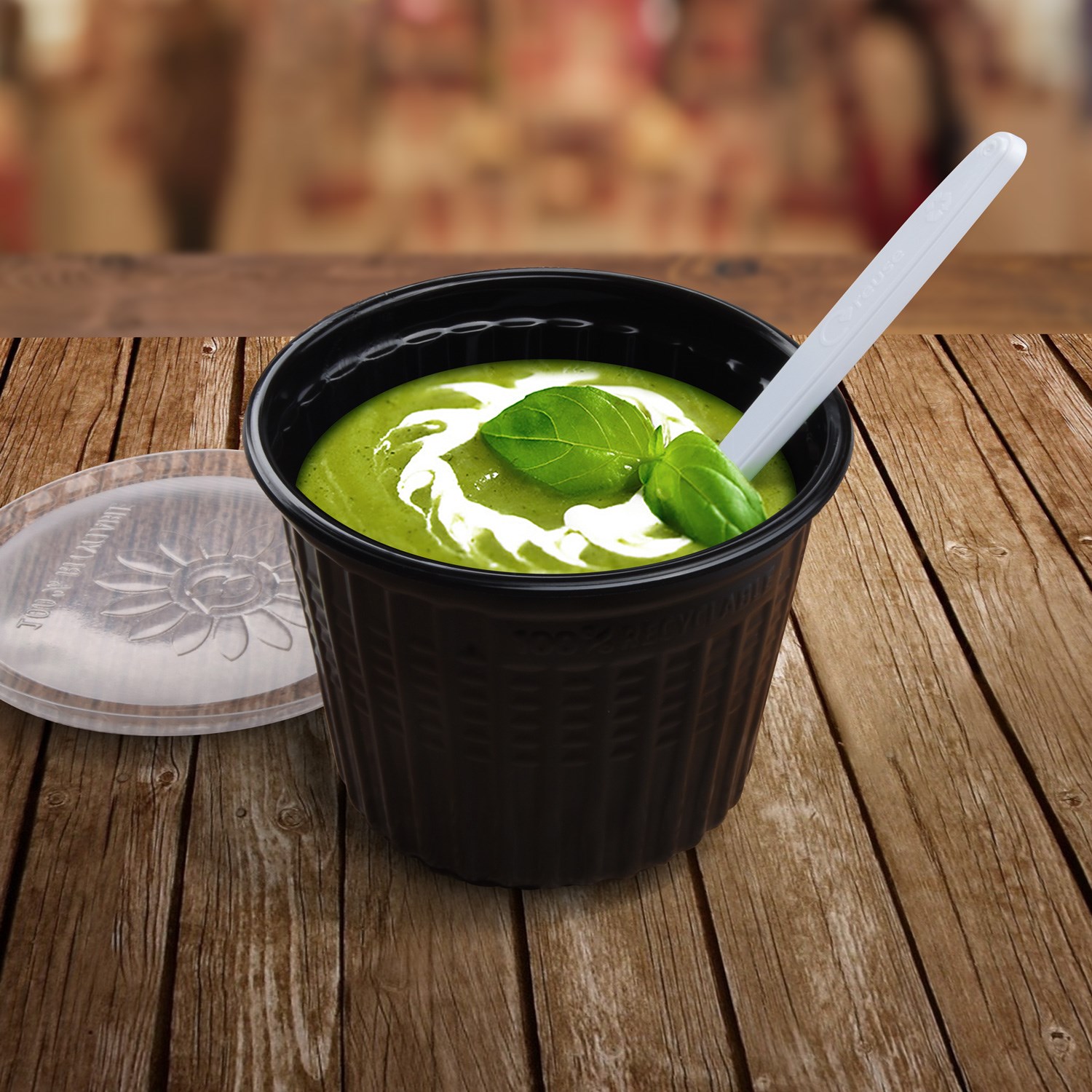 víčko pro misky "airpac" kulaté 350 + 500 ml /25 ks (PP)