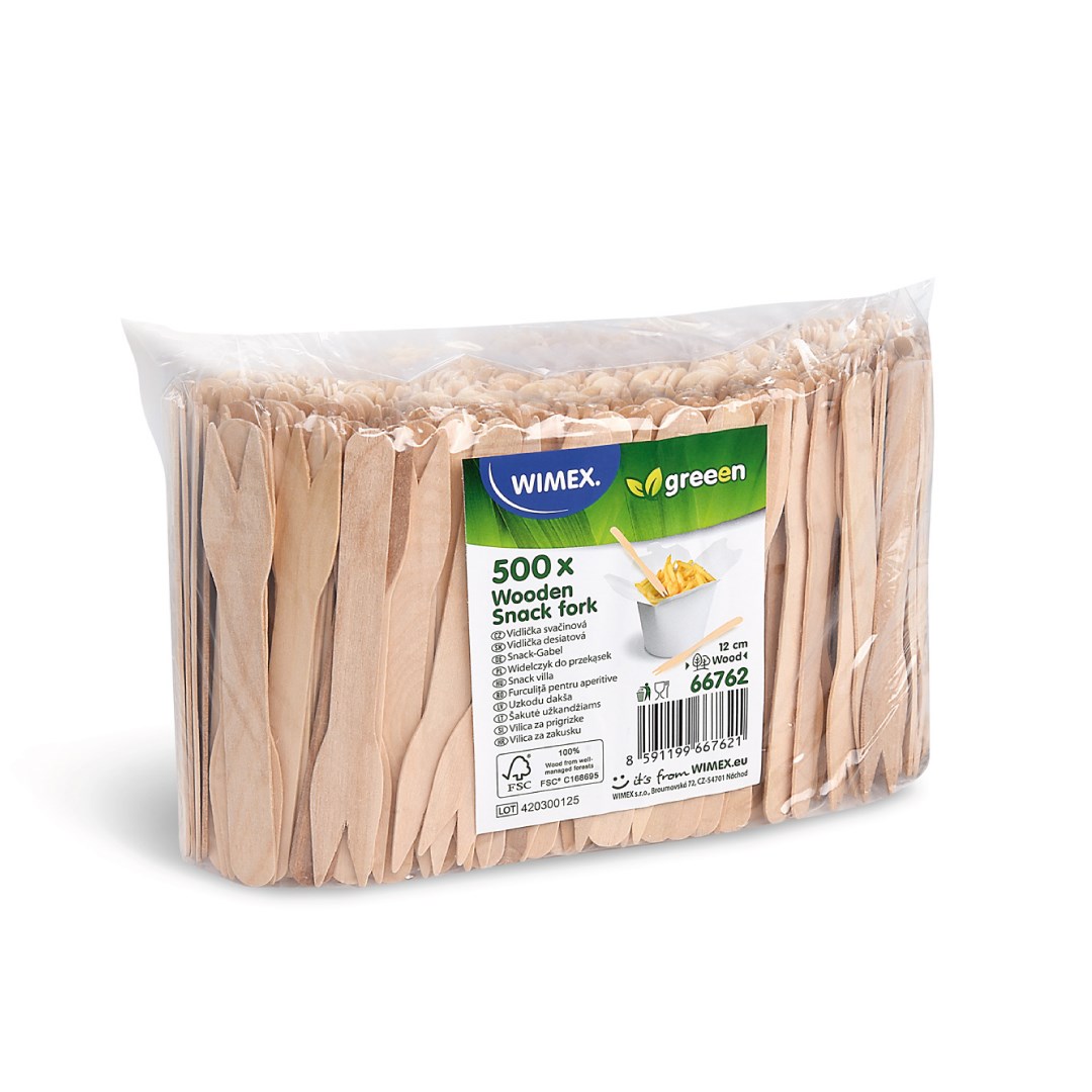 vidlička svačinová ze dřeva 12cm 500ks