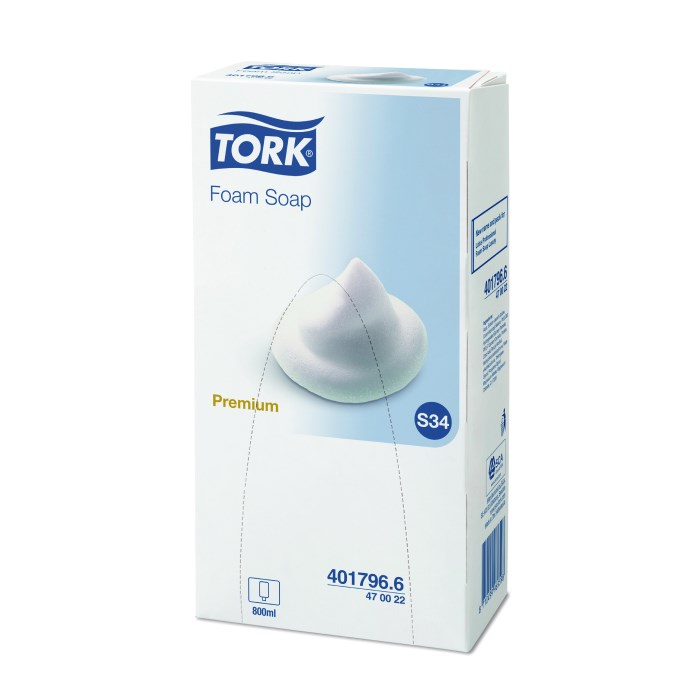 Pěnové mýdlo lehce parfemované do dávkovačů TORK, 0,8 l, 2250 dávek