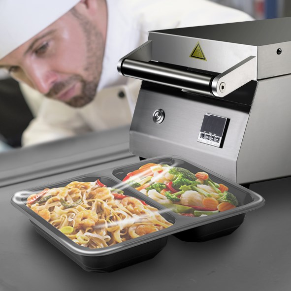 Zatavovací miska 2-dílná černá (PP), 227 x 178 x 40 mm / 50 ks