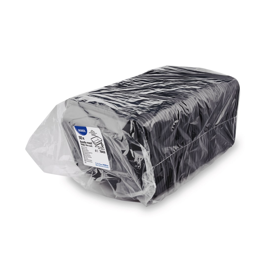 miska zatavovací 227x178x40mm, 50ks nedělená černá (PP)