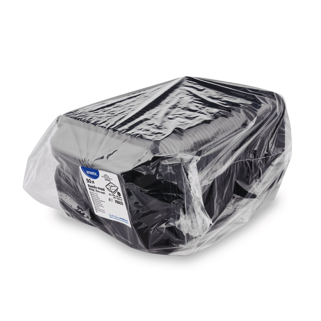 Zatavovací miska, 3-dílná černá (PP), 227 x 178 x 50 mm / 50 ks