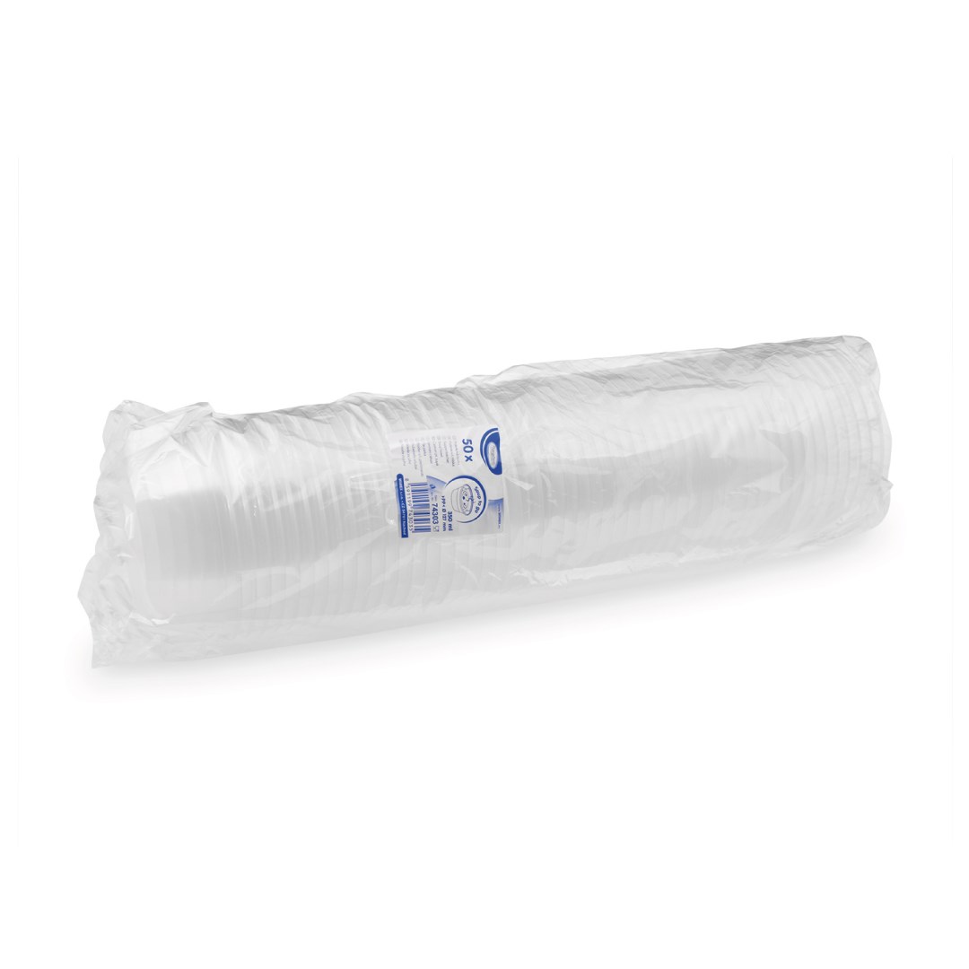 miska polévková zatavovací 350ml, pr.127mm, 50ks průhledná (PP)