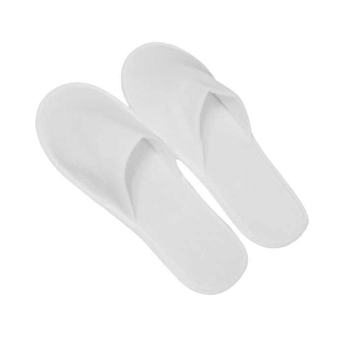 Froté pantofle UNIVERSAL bílé, zavřené, 28 cm