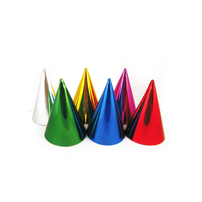 kloboučky 6 ks barevné papírové