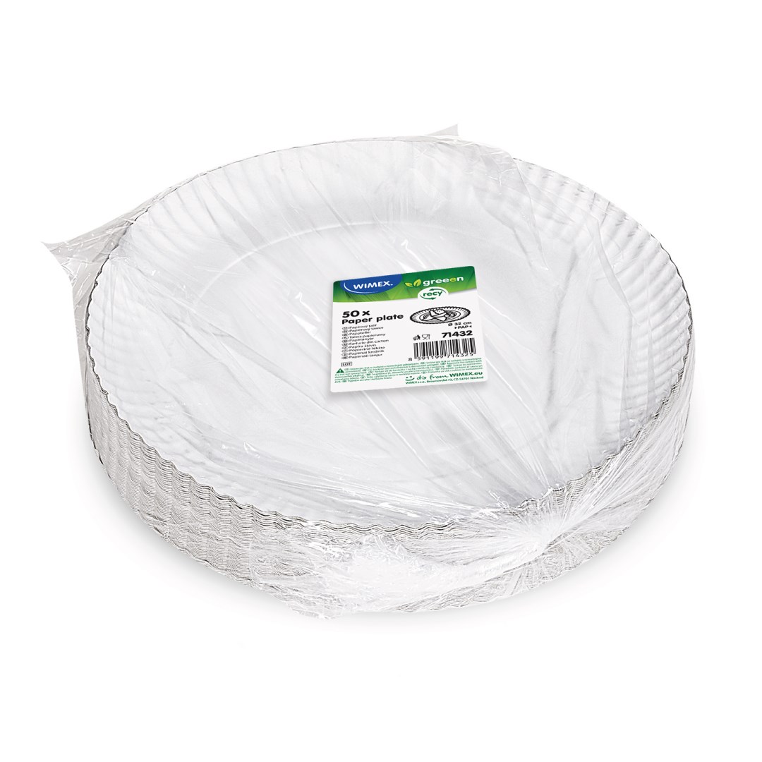 Deep paper plate round 32 cm