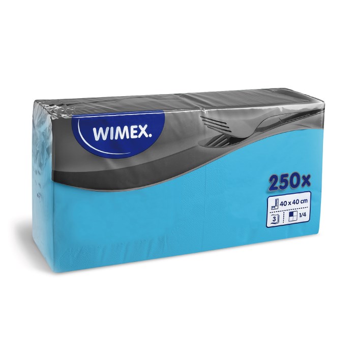 3-ply napkins, 40 x 40 cm light blue [250 pcs]