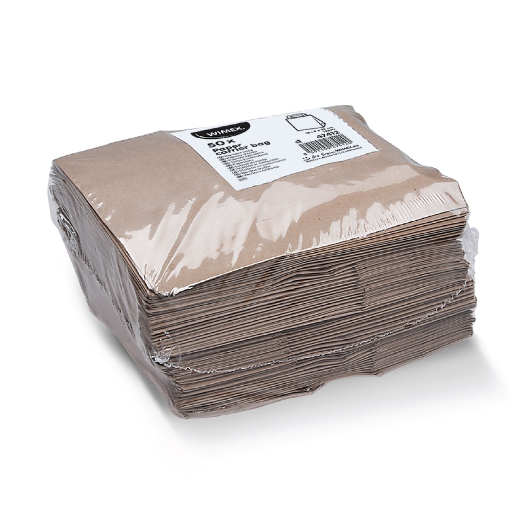paper bags 18x8x22cm brown / 50 pcs