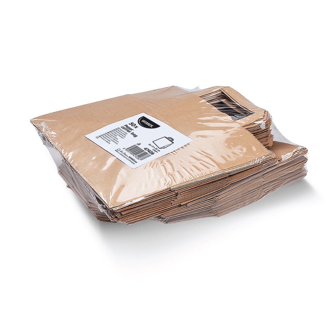 tašky papírové 26x17x25cm hnědé / 50 ks