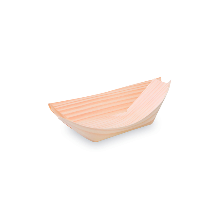 Fingerfood miska dřevěná, lodička 13x8cm 100ks