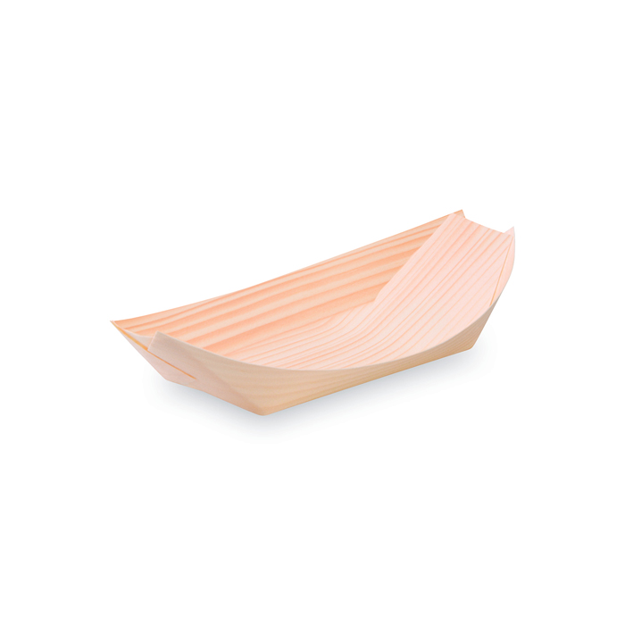 Fingerfood miska dřevěná, lodička 16,5x8,5cm 100ks
