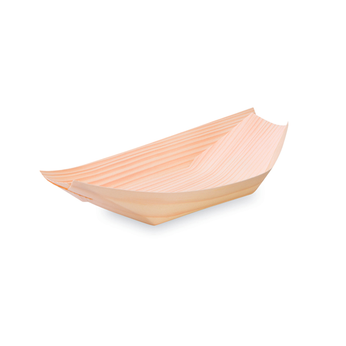 Fingerfood miska dřevěná, lodička 21,5x11cm 100ks