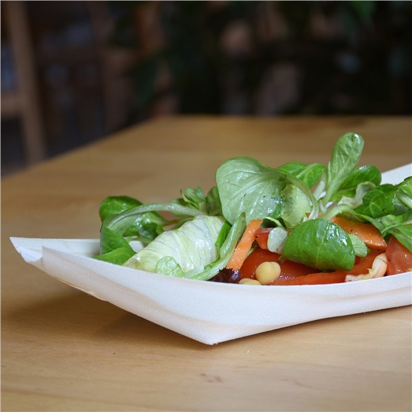 Fingerfood wooden bowl, boat 21.5x11cm 100pcs