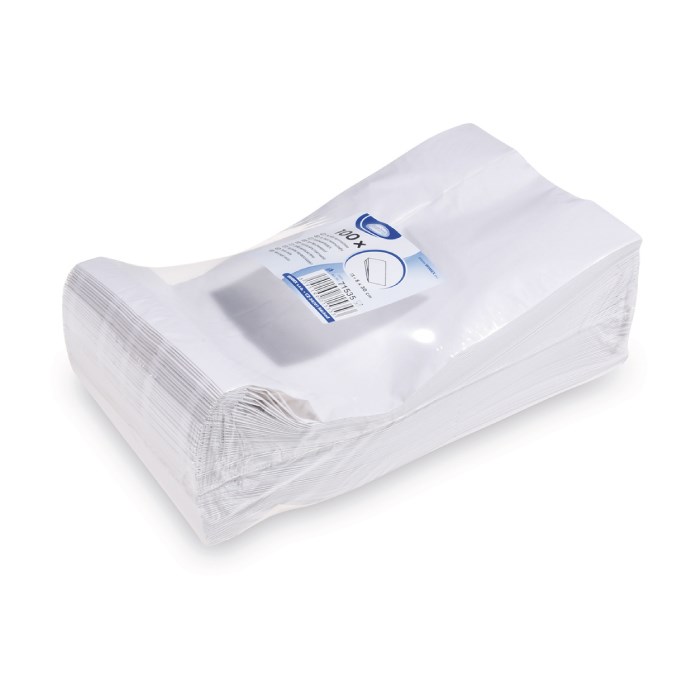 sáčky papírové nepromastitelné bílé 15+8x30 cm/100ks