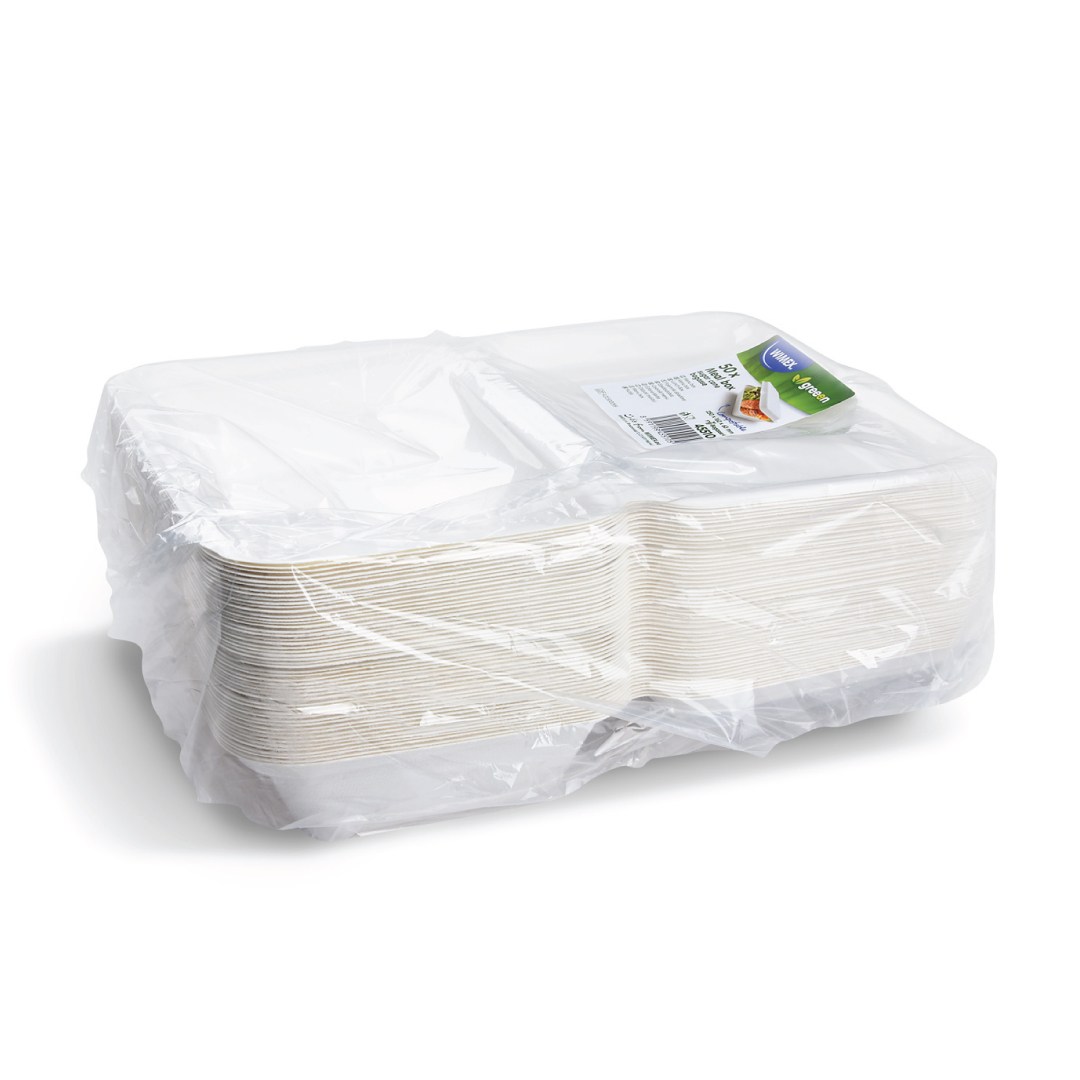 Menu box, BIO cukrová třtina, 250 x 162 x 63 mm / 50 ks