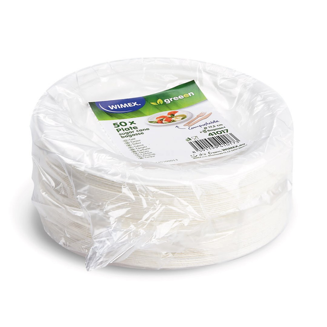 round plate BIO sugar cane Ø 17.5 cm 50 pcs
