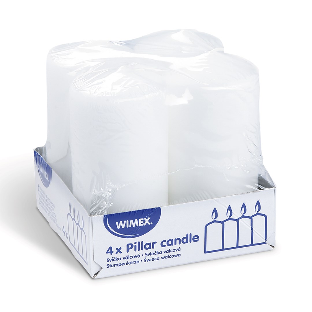Pillar candle 40 x 80 mm white