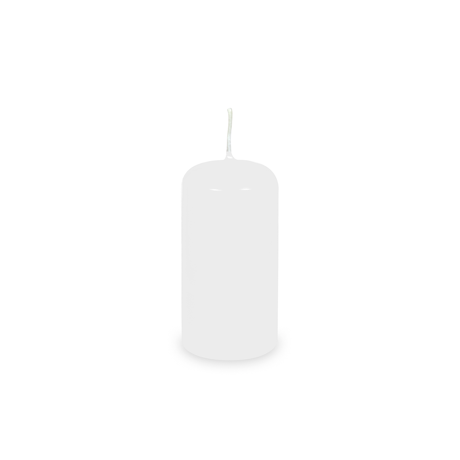 Svíčky 4 x 8 cm / 4 ks bílé, válcové