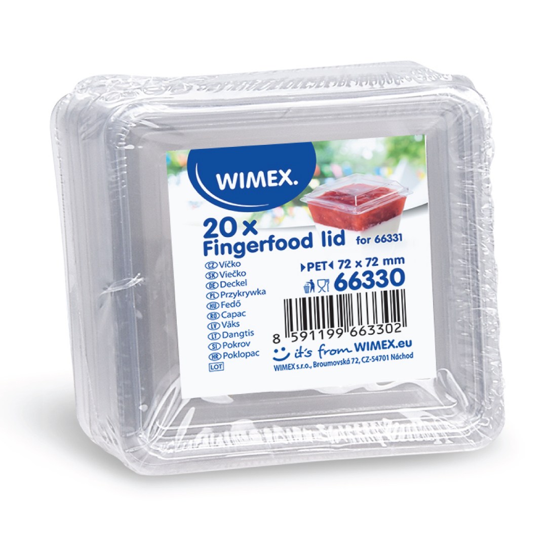 víčko pro Fingerfood kelímek 66331 (PET) 20ks