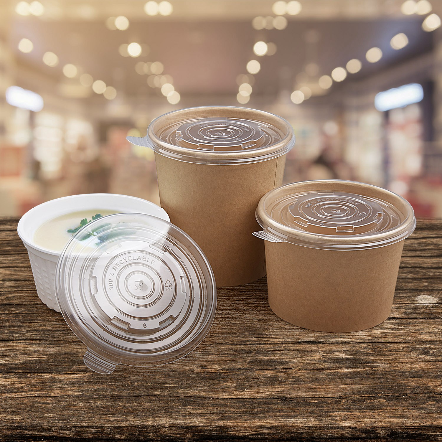 víčko pro papírové misky pr. 115 mm PP 50ks