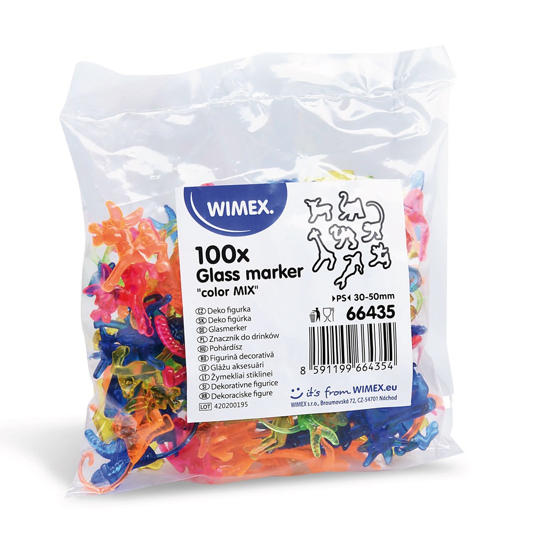 Koktejlová dekorace figurky 100 ks Deko mix ( 7 druhů )