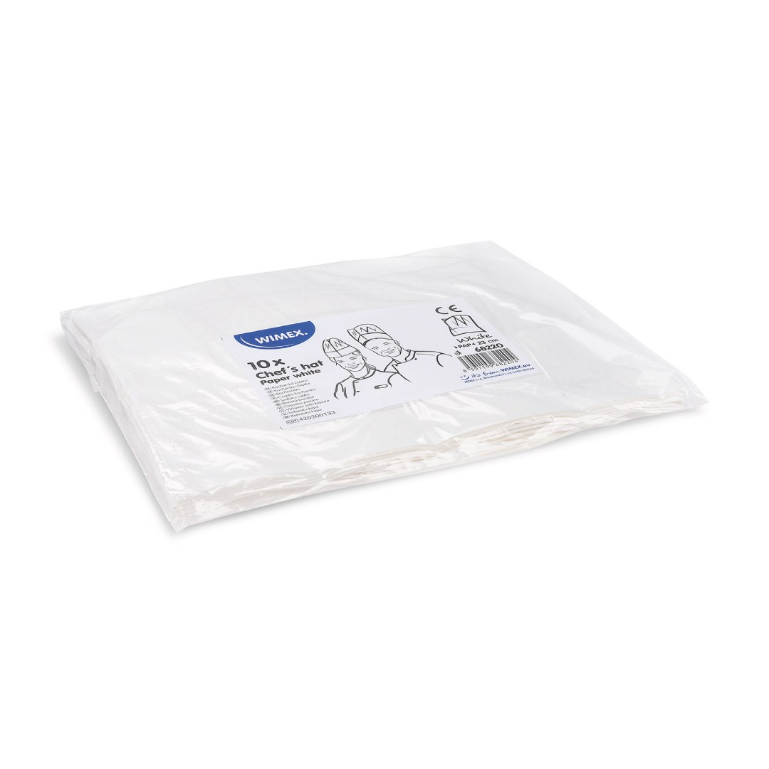 čepice vysoké 24cm/10ks bílé papír HACCP