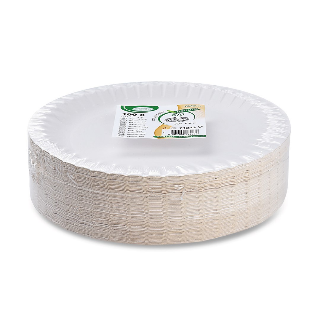 Deep paper plate round 29 cm