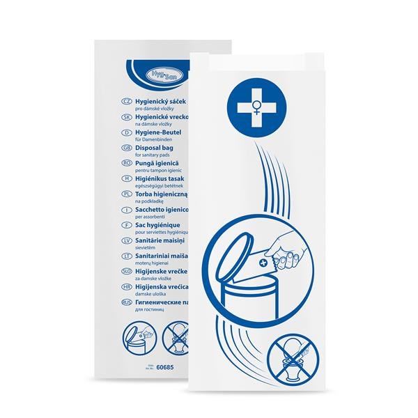 Sanitary bags 11+5,5 x 28 cm